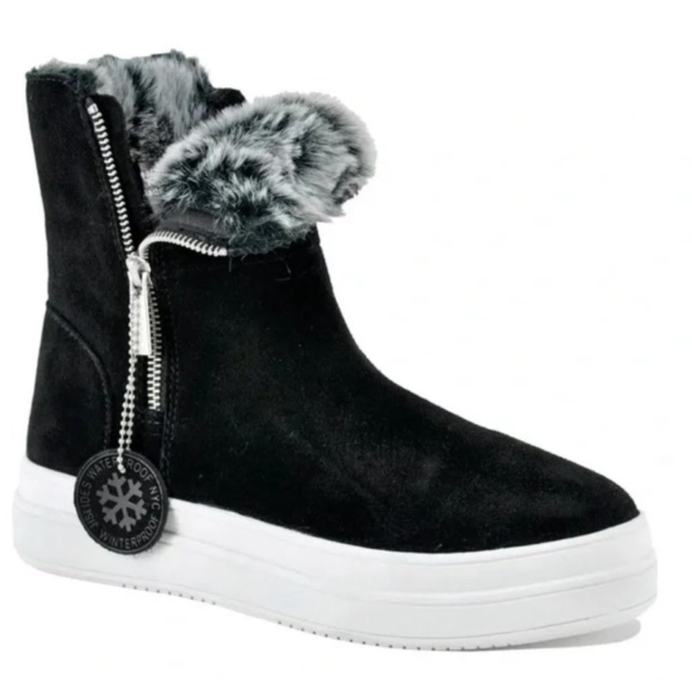 J/Slides Tristan Faux Fur Lined Waterproof Sneaker Boots - Picture 2 of 14